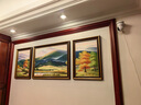 趙氏恒璽（ZONLOLV）手繪油畫(huà)風(fēng)景山水巨人山聚寶盆美式沙發(fā)背景墻掛畫(huà)定制客廳裝飾畫(huà) 三聯(lián)-金葉瓊楠木 三聯(lián)（總長(cháng)1.9m） 曬單實(shí)拍圖