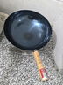 章丘鐵鍋正宗手工鍛打鐵鍋無涂層物理不粘鍋炒鍋老式家用炒菜鍋廚具輕音 標準版古法烤藍(已干燒） 34cm 曬單實拍圖