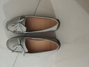 卡帝樂(lè )鱷魚(yú)（CARTELO）品牌真皮斷碼豆豆鞋女士牛筋底單鞋一腳蹬媽媽鞋休閑平底鞋 2833灰色 限購一雙 36 曬單實(shí)拍圖