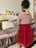 巴拉巴拉女童連衣裙兒童裙子2024款拜年服春裝國風(fēng)毛衣網(wǎng)紗裙 曬單實(shí)拍圖