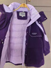 鴨鴨（YAYA）羽絨服女中長款2025冬季新款加厚連帽工裝撞色韓版派克服保暖外套 黑色 S 曬單實(shí)拍圖