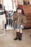 G.DUCKKIDS小黃鴨女童外套春秋薄款2025新款豹紋夾克兒童秋裝上衣女孩拉鏈衫 咖色 120 建議5~6歲【110-120cm】cm 曬單實拍圖