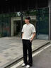 RLZN微喇褲彎刀褲子男西褲cleanfit春夏秋季款顯瘦垂墜感休閑長(cháng)褲子 黑色（高品質(zhì)升級版） 2XL 145-165斤 曬單實(shí)拍圖