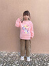 小馬寶莉女童衛衣套裝春秋款中大童女孩2025新款兒童秋季運動(dòng)休閑兩件套 粉 云層伙伴+粉 彩虹黛西字母X 110 曬單實(shí)拍圖