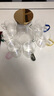 青蘋(píng)果（QINGPINGGUO） 玻璃杯帶把手耐高溫待客泡茶杯子牛奶杯家庭喝水杯家用水杯套裝 6色杯+杯架+托盤(pán)+鴨嘴壺 1700ml 曬單實(shí)拍圖