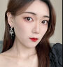 暖玥熙黑色水晶流蘇吊墜耳環(huán)女古典宮廷風(fēng)巴洛克復古耳飾輕奢高級感禮服 夜色舞會(huì )黑色流蘇耳環(huán)925銀針 曬單實(shí)拍圖