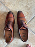 德賽（DESAI）英倫風(fēng)三接頭皮鞋男商務(wù)正裝男鞋方頭真皮透氣手工擦色牛津鞋 棕色 【內增高款】 41 曬單實(shí)拍圖