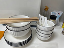 京東京造 碗盤(pán)餐具整套 碗具碟子套裝喬遷之喜陶瓷家用 禾風(fēng)山田16頭 曬單實(shí)拍圖
