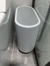 意可可垃圾桶10L衛生間垃圾桶夾縫家用帶蓋垃圾桶廚房客廳廁所E1906灰 曬單實(shí)拍圖