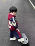 奧特曼衣服兒童運(yùn)動(dòng)套裝2025秋裝新款男童衛(wèi)衣春秋款男孩潮酷休閑兩件套 酒紅色 90 建議80-90cm1歲半-2歲 曬單實(shí)拍圖