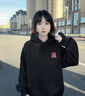 WYKZ品牌聯(lián)名衛衣女寬松連帽2025新品潮牌情侶上衣服春秋長(cháng)袖T恤男女 024款黑色 2XL (145-160斤) 曬單實(shí)拍圖