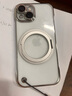 弘卓【磁吸解壓支架】適用蘋(píng)果15手機殼iphone15保護套電鍍無(wú)邊框超薄防摔360°旋轉支點(diǎn)殼 鈦銀色 曬單實(shí)拍圖