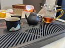 綠昌明玻璃公道杯帶茶漏三件套大號茶濾分茶器加厚耐熱玻璃茶濾茶具套裝 茶濾 + 金色手柄公道杯350ml 曬單實拍圖