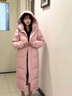 東北哈爾濱旅游防寒保暖鵝絨羽絨服男女士長(zhǎng)款加厚中長(zhǎng)羽絨衣外套 柔霧粉白鵝絨 男女同款 M 充線量300克110斤-125斤 曬單實(shí)拍圖