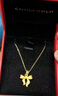 中國黃金（CHINA GOLD）黃金吊墜女足金蝴蝶結(jié)項(xiàng)鏈?zhǔn)罪椘呦η槿斯?jié)生日禮物送女友老婆愛人 京速達(dá)*輕版圓扣蝴蝶結(jié)吊墜 約0.3g【贈(zèng)銀鏈】 曬單實(shí)拍圖