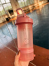 Blender Bottle 蛋白粉搖搖杯運動(dòng)水杯 大容量帶刻度塑料杯子奶昔杯攪拌杯帶粉盒 22組合粉色二代 曬單實(shí)拍圖