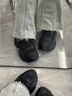 回力厚底老爹鞋女款2025新款夏季爆款透氣輕便增高鞋子女鞋小白運動(dòng)鞋 黑色【6cm超輕凹凹底】 37 曬單實(shí)拍圖