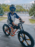 飛鴿（FLYING PIGEON）軟尾山地自行車(chē)軟尾4.0寬胎雪地車(chē)成人男女大中小學(xué)生越野沙灘車(chē) 雙肩-軟尾雪地-五刀輪 落日橙 26寸輪組160-190cm 30速 曬單實(shí)拍圖