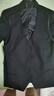 羅蒙伴郎服套裝兄弟裝團男西裝馬甲襯冬季新郎結婚禮服西服套裝外套 黑(西服+襯衫+馬甲+西褲)+紅領(lǐng)結 XL 曬單實(shí)拍圖