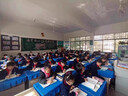 本知小學(xué)生課桌墊抗皺耐臟保護學(xué)生專(zhuān)用桌布套教室學(xué)習臺面寫(xiě)字書(shū)桌罩 寶藍色【有邊三面裙擺】40*60cm 曬單實(shí)拍圖