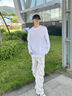 Calvin KleinJeans25秋季新款男士休閑ck浮雕字母純色打底衫長(cháng)袖T恤4RD868G YAF-月光白 L 曬單實(shí)拍圖