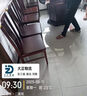 旋轉(zhuǎn)伸縮餐桌變圓形餐桌家用實木帶轉(zhuǎn)盤擴大變形多功能歐式餐桌椅 1.12米變1.6米 單桌 兩層 曬單實拍圖