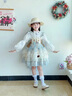 G.DUCKKIDS小黃鴨童裝洛麗塔公主裙女童裙子夏季兒童禮服連衣裙女孩子蓬蓬裙 藍色 100 尺碼2~3歲【90-100cm】cm 曬單實拍圖