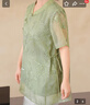 MsShe【新中式珠片刺繡小衫】大碼女裝2025夏裝胖mm高端長(zhǎng)款上衣 青檸色現(xiàn)貨 2XL 曬單實(shí)拍圖