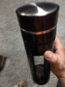 恩爾美（nRMEi）水杯男士大容量茶杯便攜車載辦公防摔耐高溫茶水分離泡茶玻璃杯子 商務黑1000ml【茶水分離+提繩】 曬單實拍圖