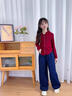 女童套裝春秋款2025新款洋氣兒童時髦大童秋裝休閑運(yùn)動兩件套秋季 紅色（上衣加褲子） 150 曬單實(shí)拍圖