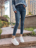 妙麗（Millies）品牌內(nèi)增高小白鞋女2025新款時尚厚底運動休閑鞋軟底百搭女士板鞋 白色 39 曬單實拍圖
