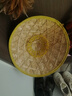 千姿嬌媚竹編遮陽(yáng)防曬斗笠帽子大沿草帽農民男女旅游防雨帽兒童帽舞蹈道具 帶圖案直徑43cm成人款 曬單實(shí)拍圖