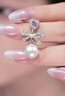 XUPING旭平首飾gdx【飄帶小珠】合金耳釘女生日常送生日情人節(jié)禮物X001135721 蝴蝶結(jié)耳釘 曬單實拍圖