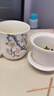 金嵐玉唐山骨瓷指環(huán)金把手茶漏杯燙金杯茶杯帶蓋帶茶隔包金工藝馬克杯 青雀之喜-茶漏杯1個(gè) 曬單實(shí)拍圖