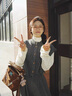 韓璐嬌（hanlujiao）休閑褲女裝早秋裝搭配一整套2025新款小個(gè)子韓系穿搭闊腿褲三件套 馬甲+打底衫+褲子【三件套】 M 曬單實(shí)拍圖