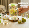 摩登主婦小枝蕁玻璃耐高溫涼水壺水杯大容量茶水分離泡茶壺-冷水壺綠 曬單實(shí)拍圖