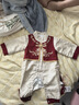 凡獵嬰兒衣服秋裝新生男寶寶國風(fēng)連體衣滿(mǎn)月百天哈衣周歲禮服春秋 曬單實(shí)拍圖