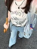 STELLA WEISZ張元英同款N字復古德訓鞋女2025年新款雙鞋帶休閑薄底阿甘運動鞋 藍色 37 (235mm) 曬單實拍圖