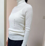 優(yōu)衣庫女裝精紡美利奴羊毛羅紋兩翻領(lǐng)針織衫/長(cháng)袖毛衣新款478337 01 乳白色 XL /165/92A 曬單實(shí)拍圖