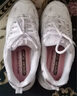 斯凱奇（Skechers）女鞋厚底增高老爹鞋百搭休閑鞋耐磨透氣運動(dòng)鞋女 WTRG白/金 36 曬單實(shí)拍圖