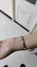 表帶哥適用蘋果手表表帶手鏈鏈條小清新apple watch S10/S9/iwatch series愛心鏈式表鏈女生禮物 銀白 曬單實拍圖