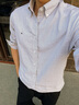 TOMMY HILFIGER【通勤小格紋】25新款秋冬男純棉商務(wù)休閑長袖襯衫外套40528 棕綠格紋0N5 40 曬單實(shí)拍圖