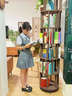 林之語實木旋轉(zhuǎn)書架360度書柜置物架落地一體靠墻移動兒童轉(zhuǎn)角立式書架 【80%選擇】六層44*197.8CM 曬單實拍圖