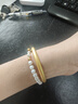 周大福簡(jiǎn)約素圈足金黃金手鐲女(工費:560計價(jià))EOF1419 54mm 足金 約15.29g 曬單實(shí)拍圖