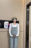 婧麒孕婦裝春秋套裝2025新款針織衫上衣女牛仔背帶褲孕媽高級(jí)感穿搭女 白色上衣+牛仔背帶褲套裝 Jtz193396 L 曬單實(shí)拍圖