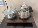 容聲（RONGSHENG）全自動(dòng)上水電熱水壺泡茶專(zhuān)用茶臺(tái)燒水壺?zé)蟛杩販匾惑w機(jī)功夫茶具套裝316不銹鋼電熱水壺?zé)?0.8L 三壺上水三件套|雙壺316鋼(37*20 曬單實(shí)拍圖