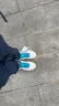 YONEX尤尼克斯羽毛球鞋yy入門級訓練減震動力墊男女SHB101CR 白/藍41碼 曬單實拍圖