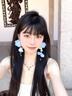 QMXD超仙夏日藍(lán)色流蘇花朵耳釘女高級(jí)感度假風(fēng)小眾耳環(huán)絕美氣質(zhì)耳飾 藍(lán)色一對(duì) 曬單實(shí)拍圖