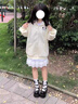 若盼可愛(ài)兔耳朵薄款連帽衛衣女春秋2025新款oversize寬松開(kāi)衫慵懶外套 杏色薄款 M 85-105斤 曬單實(shí)拍圖
