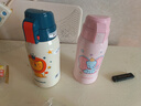 杯具熊（BEDDYBEAR）正品保溫杯兒童大容量316不銹鋼吸管杯學(xué)生直飲幼兒園水杯 復(fù)古小飛象-兩蓋600ml 曬單實(shí)拍圖